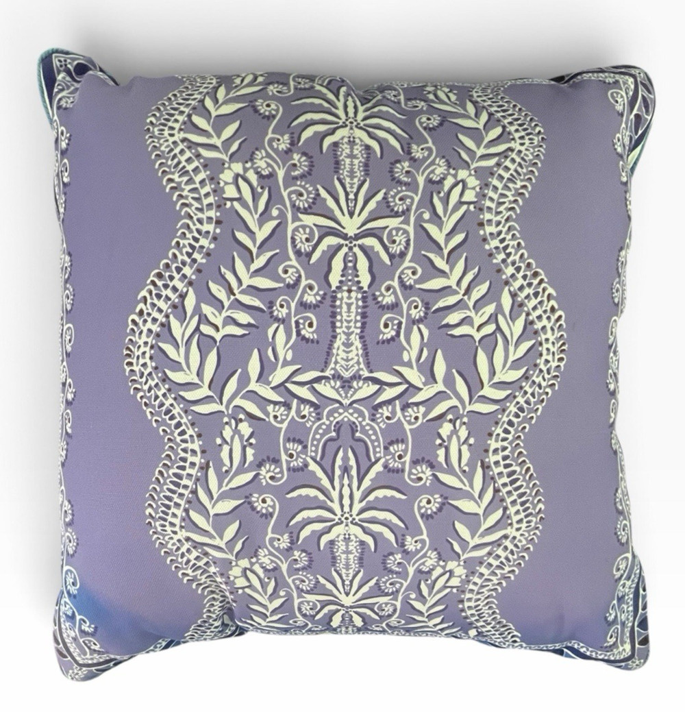 Lilly Pulitzer Pillow Blue Purple Have It Both Rays 18” Indoor Outdoor Resort